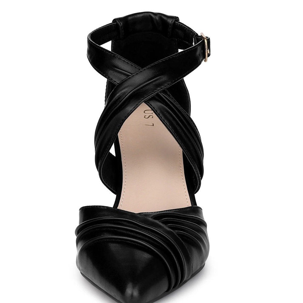 Allegra k pointed toe, cross straps, stiletto heel pumps - Picture 3 of 7
